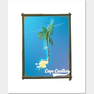 Caye Caulker Travel map Posters and Art